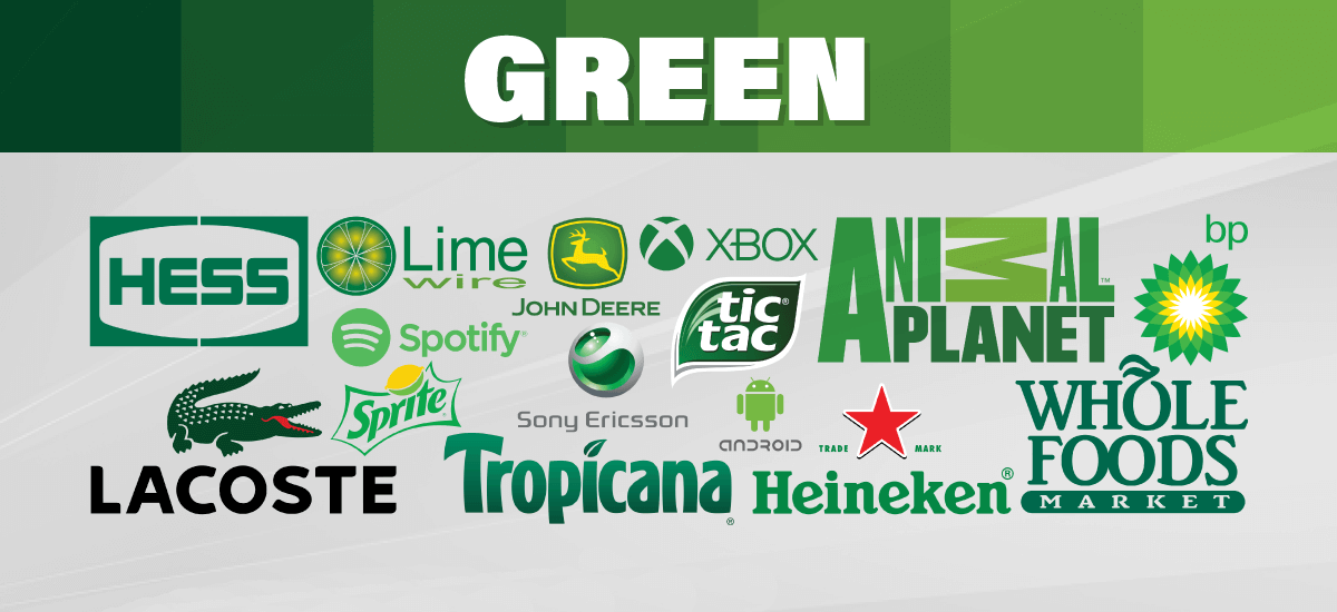 برای شرکت های درگیر با محیط زیست یا امور مالی، رنگ سبز بهترین انتخاب است.